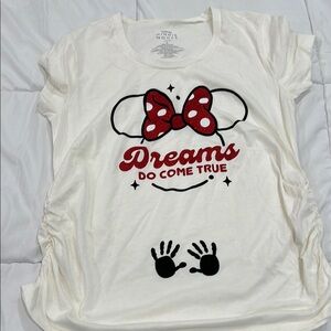 Disney Dreams Do Come True Maternity T-Shirt - White and Red